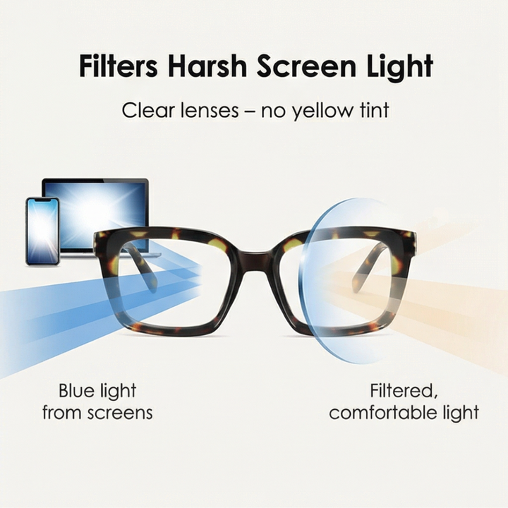 Clarelle Oversized Tortoiseshell Reading Glasses for Women - Elena Harper