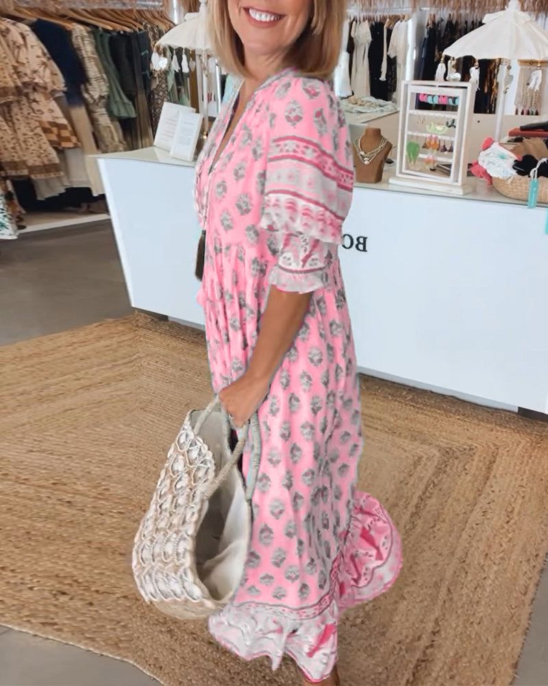 HILEY Casual Printed Dress - Elena Harper