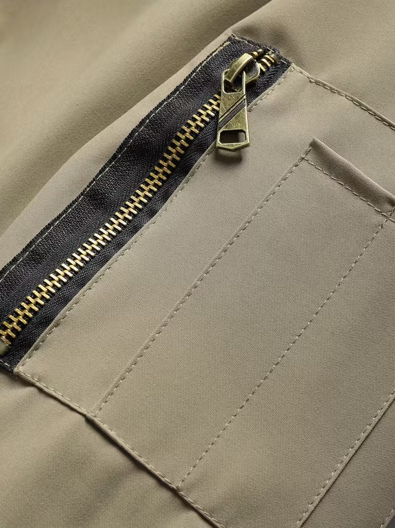Sylvain – Hooded Jacket in Air Force Style with Zipper