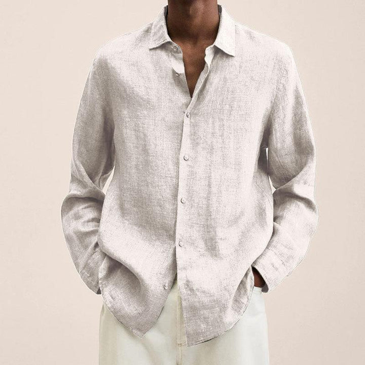 ELENA HARPER™  |  LINEN BUTTON-UP SHIRT FOR MEN