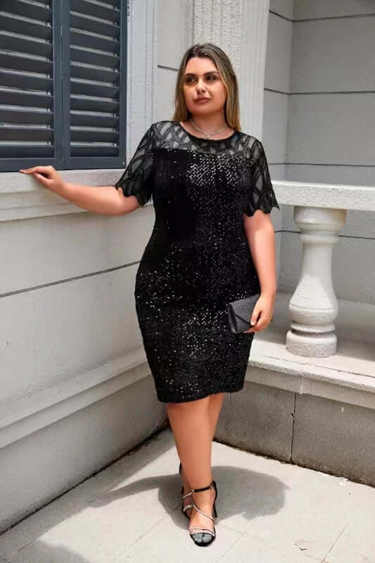 Women's Sequin Lace Dress