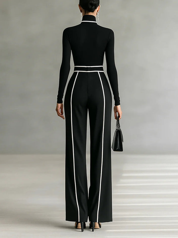 Glaizen Top & Wide Pants Set, view 3 - Elena Harper