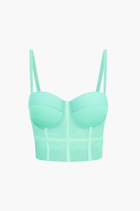 Underwired Mesh Crop Top