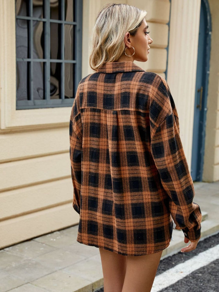 Long Sleeve Checkered Shirt for Women – Casual and Comfortable Everyday Style
