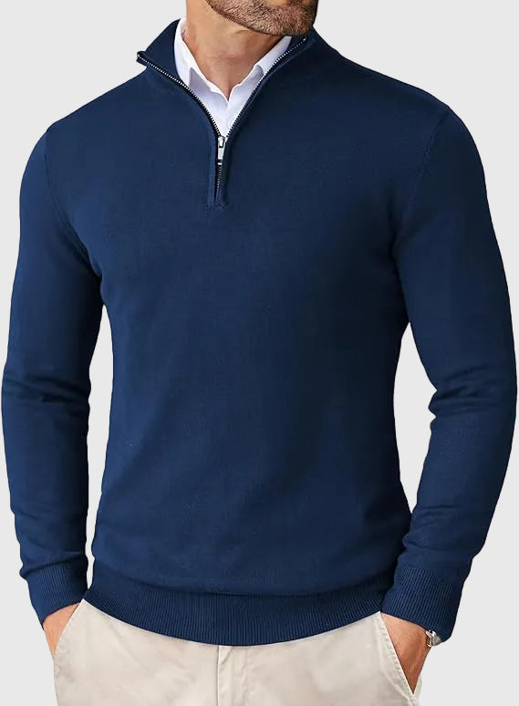 Adrián Zippered Neck Sweater - Elena Harper