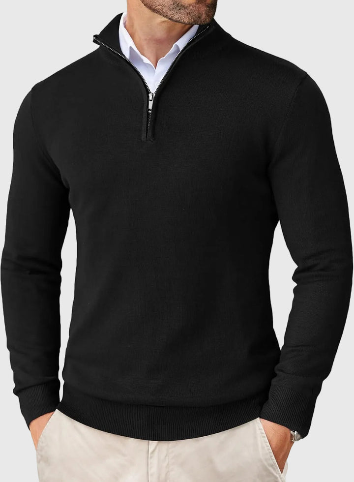 Adrián Zippered Neck Sweater - Elena Harper
