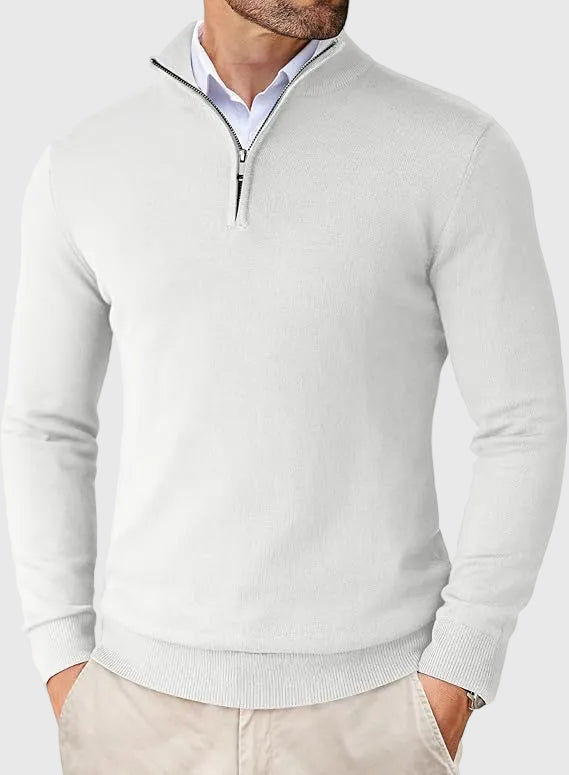 Adrián Zippered Neck Sweater - Elena Harper