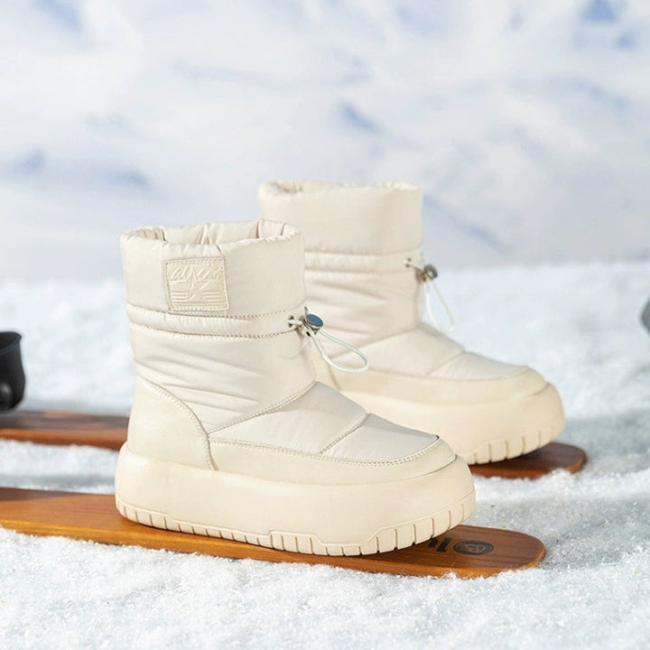 Women's Retro Sport Design Snow Boots - Lina