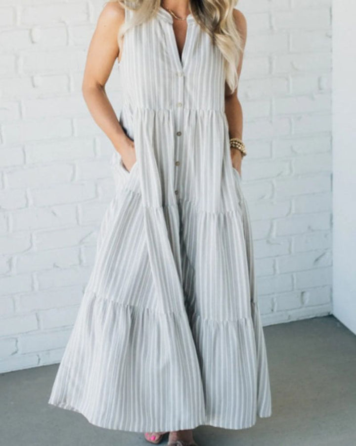 CARLIN Sleeveless striped dresses - Elena Harper