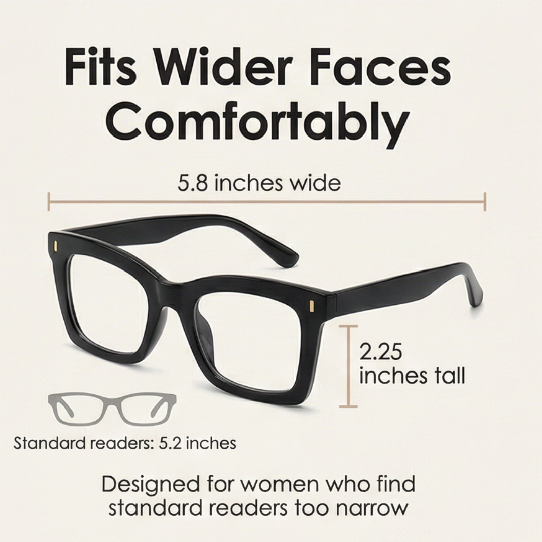 Clarisse Stylish Oversized Reading Glasses for Women - Elena Harper
