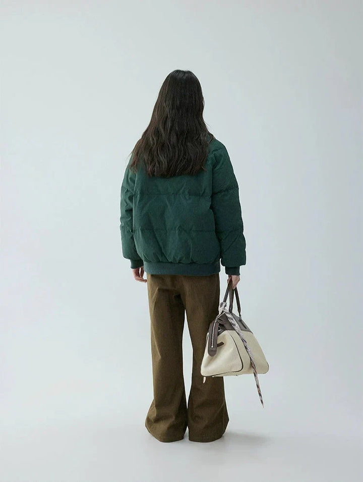 Annora Down Filled Puffer Jacket with High Stand Collar for Women - Elena Harper