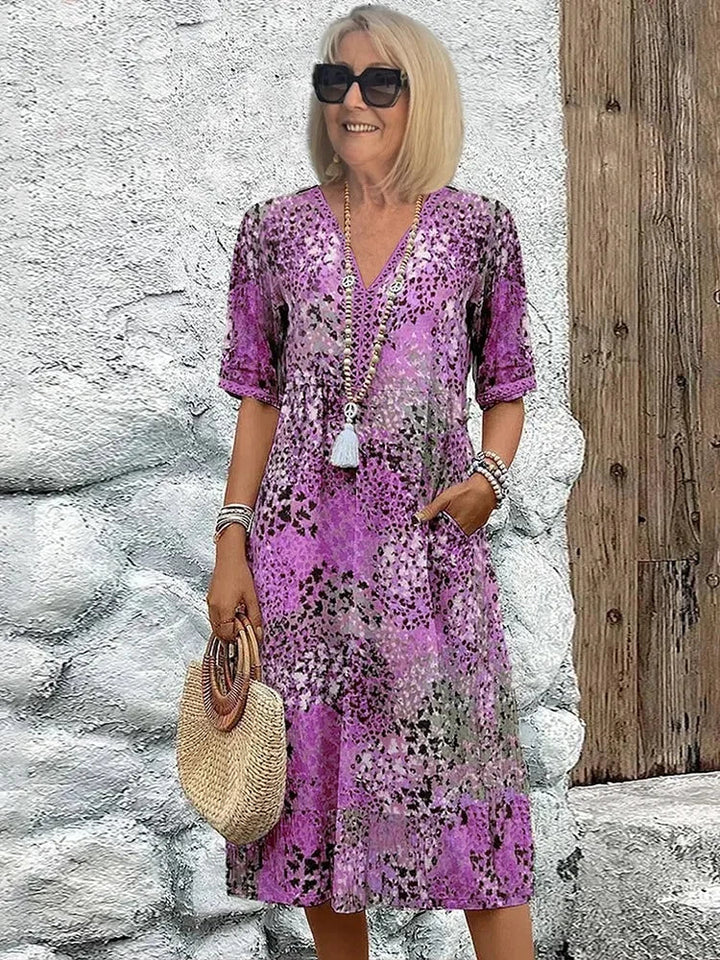 Susan Carefree Boho Midi Dress - Elena Harper