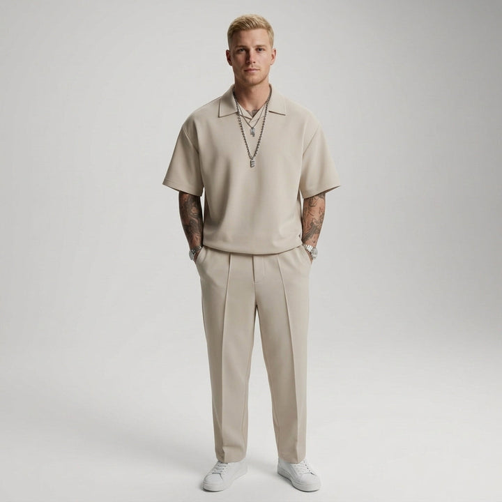 Chic Casual Shirt and Pants Set for Men