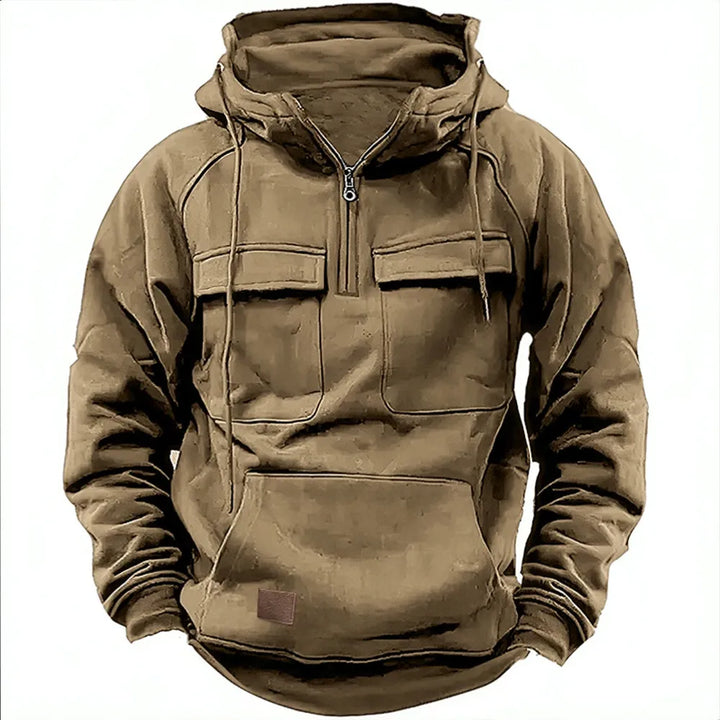 Adam Hoodie with Zipper and Chest Pockets - Elena Harper