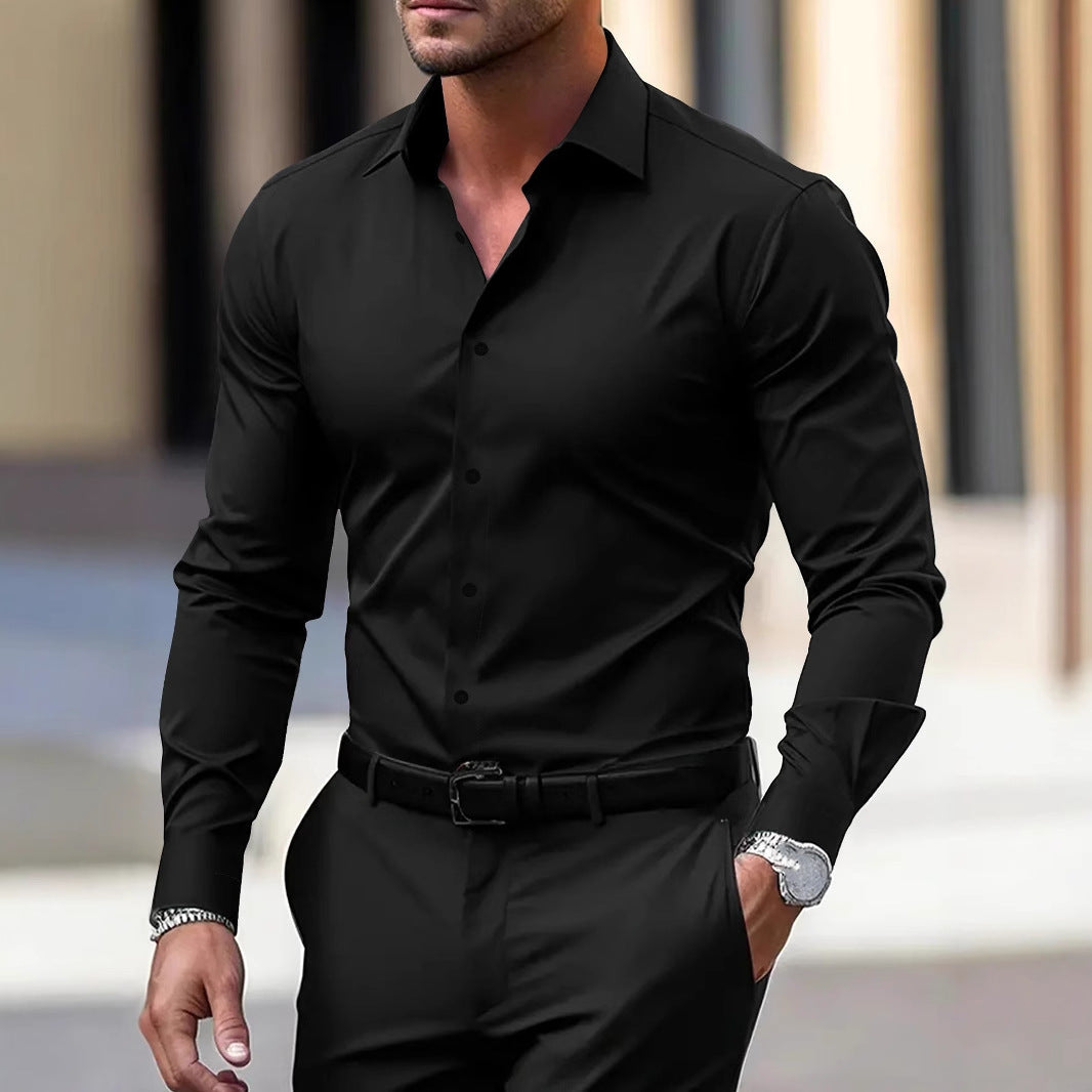 Velvet Collared Shirt for Men - Elena Harper