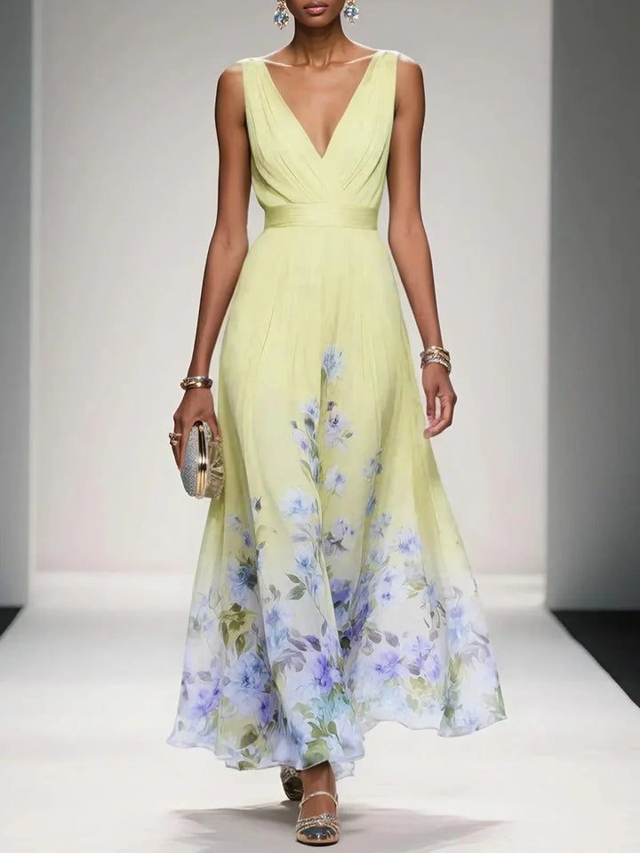Women's Elegant Floral Maxi Dress for Summer Days