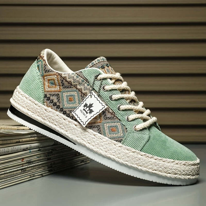 Men's Ethnic Canvas Trainers
