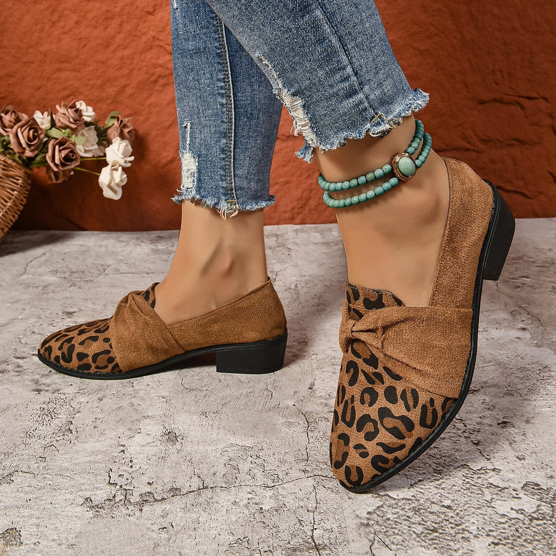 Women's loafers with bow - Elvira