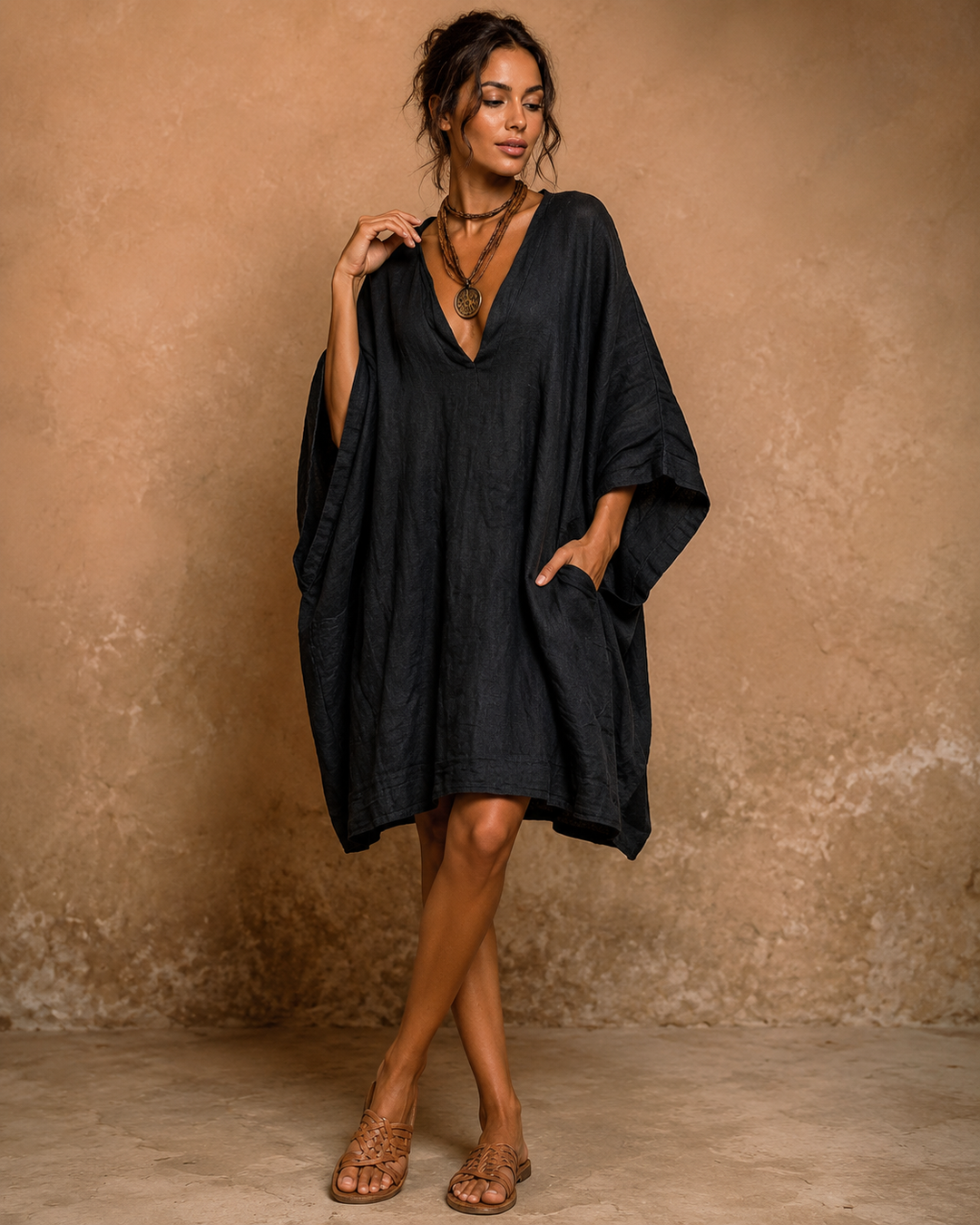 Cassienne™ | Oversized Linen Dress