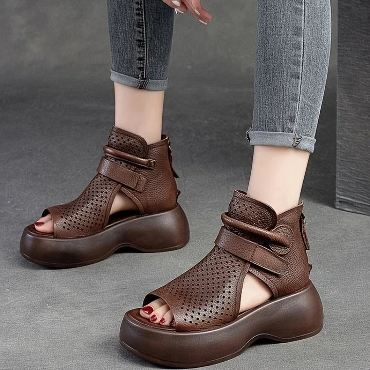 Despina Elegant Platform Sandal, view 3 - Elena Harper