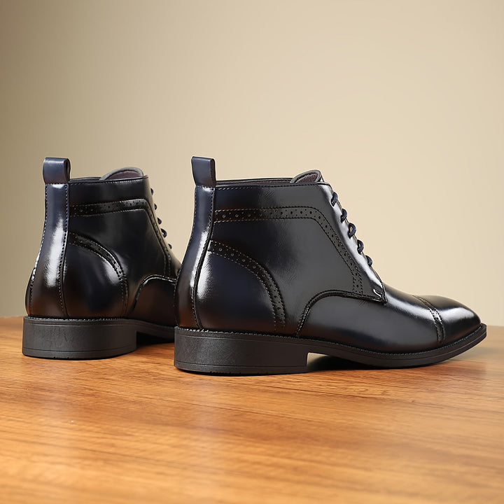 Ashford | Men's Cap-Toe Lace-Up Boots with Leather Finish