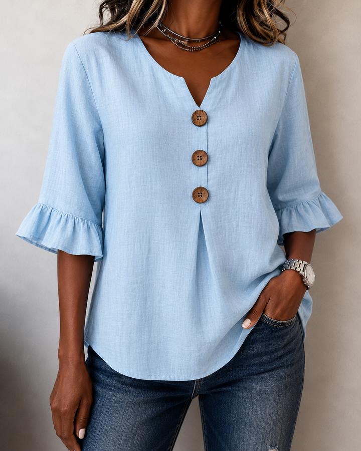 Amelie™ | Belly-Camouflaging Blouse with Buttons