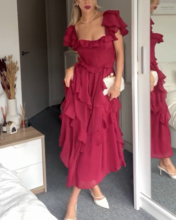Elisa Ruffle Dress - Elena Harper
