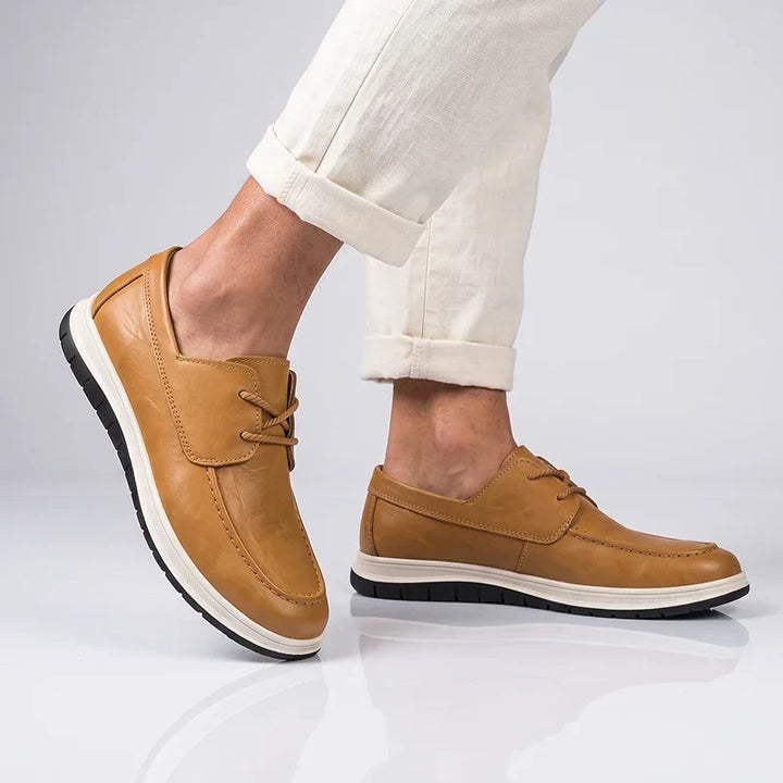Elio | Earth Tone Vegan Leather Sneakers