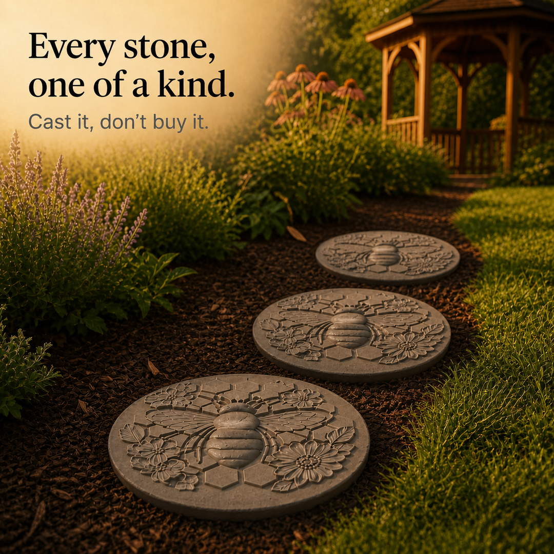 Blossomcast Bee Honeycomb Stepping Stone Casting Mold - Elena Harper