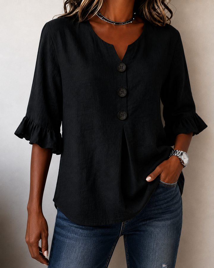 Amelie™ | Belly-Camouflaging Blouse with Buttons