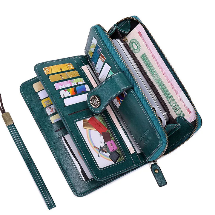 Aureden Compact RFID Wallet with 24-Card Storage - Elena Harper