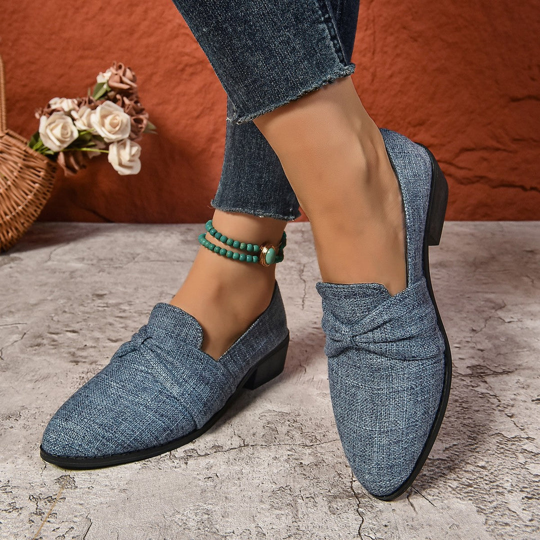 Women's loafers with bow - Elvira