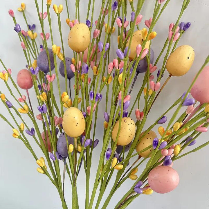 Cheerful Easter Branches with Colorful Eggs - Spring Home Decor