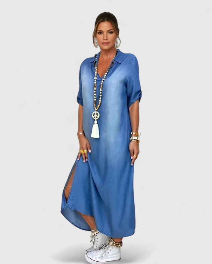 Anthyrah Denim Dress - Elena Harper