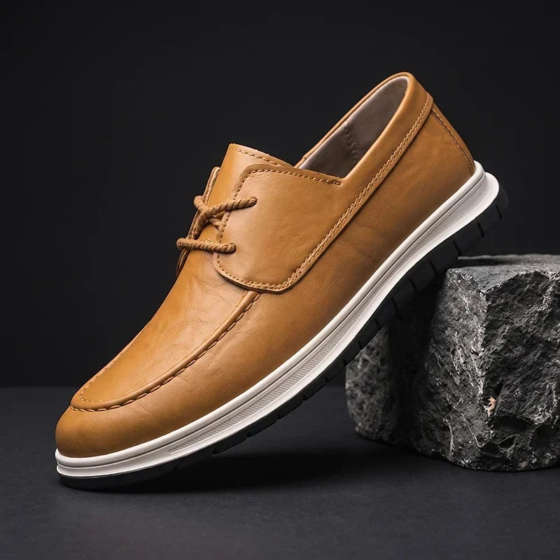 Elio | Earth Tone Vegan Leather Sneakers