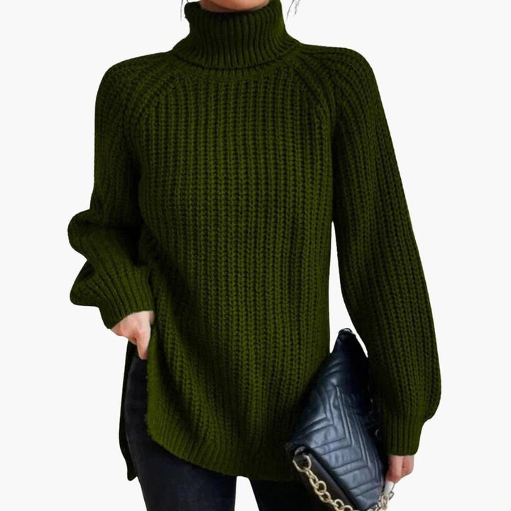 Marina | Cozy Oversized Knit Sweater with Turtleneck