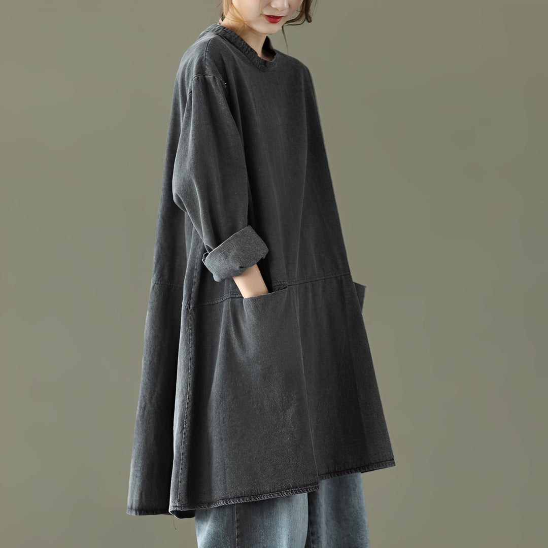 Julie - Long and Loose Denim Dress for Women