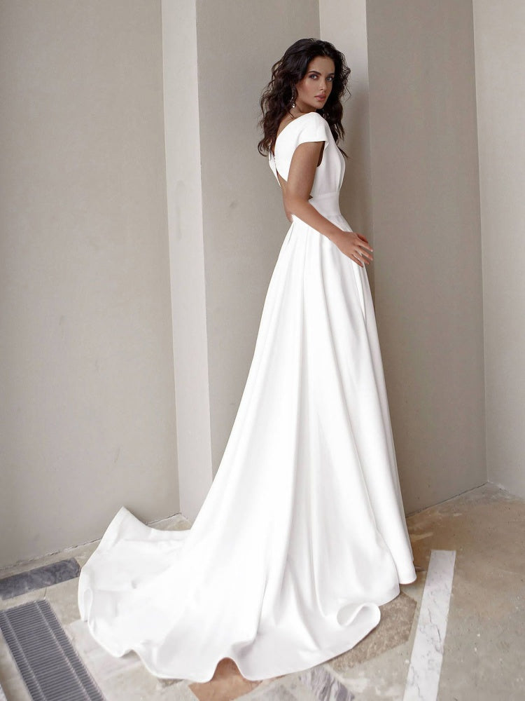 Flowy Ruffled Evening Dress
