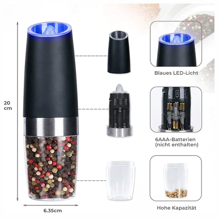 GraviGrind™ - Electric Salt and Pepper Mill
