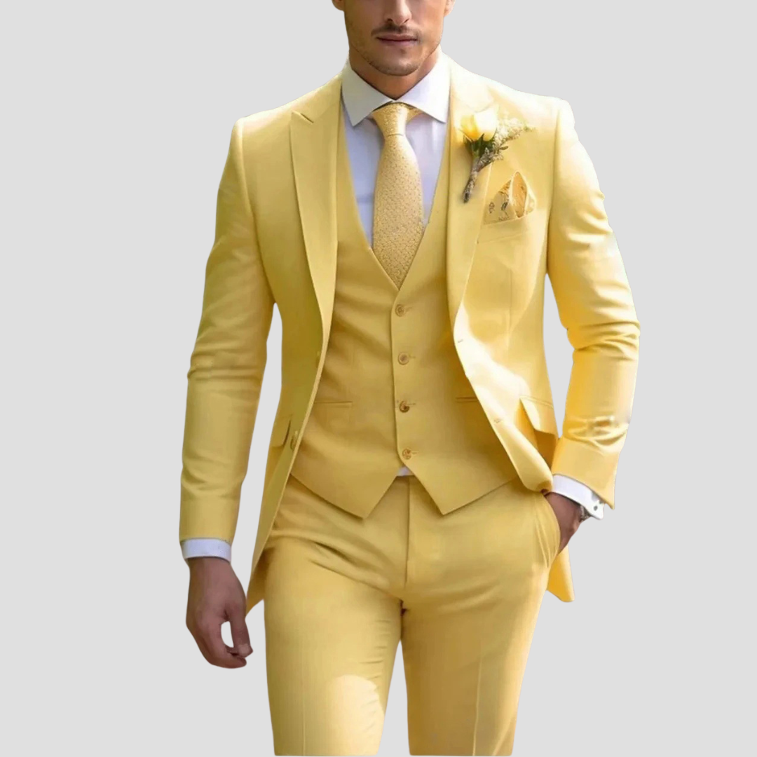 Laurent Monaco Slim-Fit Ceremony Suit for Men, view 8 - Elena Harper