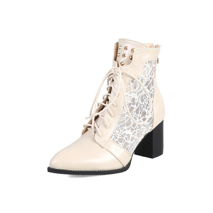 Eliana | Women's Lace-Up Ankle Boots with Pointed Toe Shape