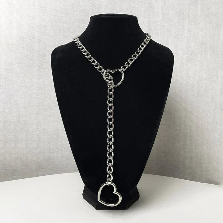 Gothic-Punk Heart-Shaped Necklace