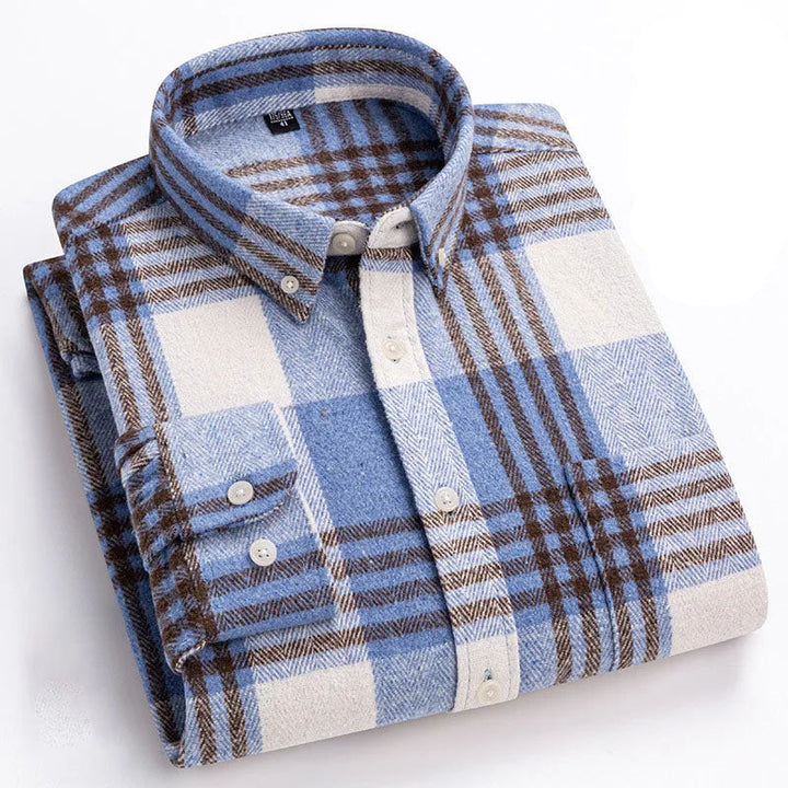 Hansamu - Elegant Long Sleeve Shirt With Button