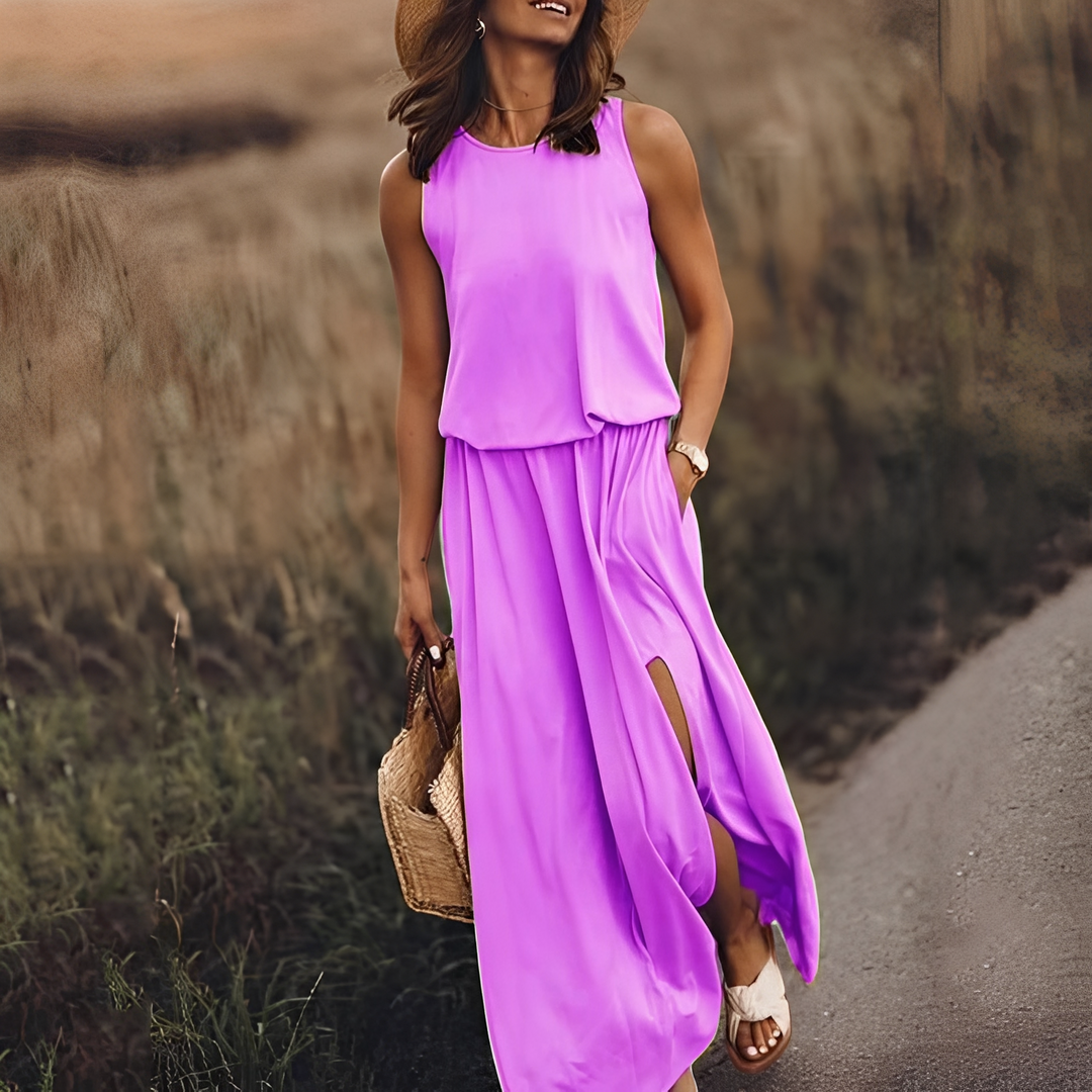 Agnes Casual Sleeveless Maxi Dress for Women - Elena Harper