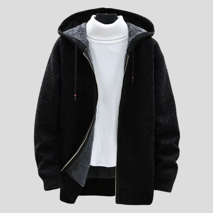 Beckett – Textured Knit Fleece Hoodie