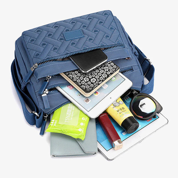 Lightweight and Functional Multi-Pocket Shoulder Bag for Women
