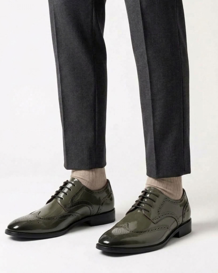 Brogue Lace-Up Dress Shoes For Men
