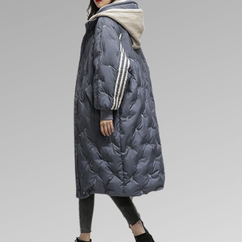 Aurélie - Chic Long Hooded Down Jacket