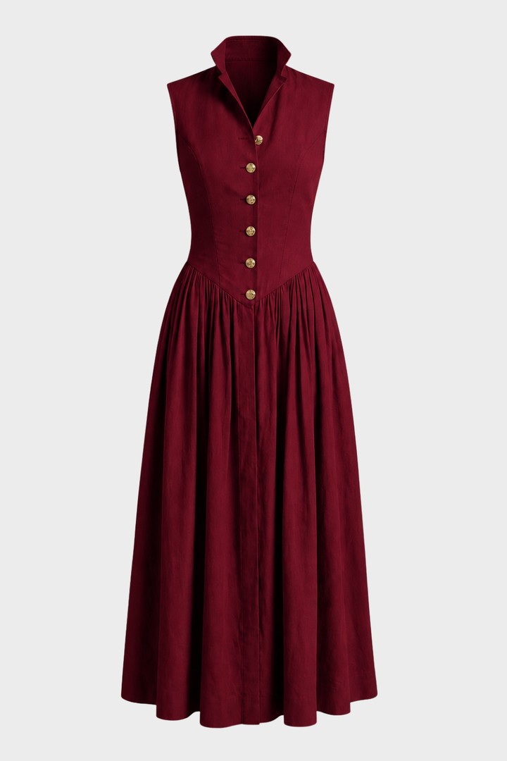 Women's Collar Summer Dress | Sleeveless