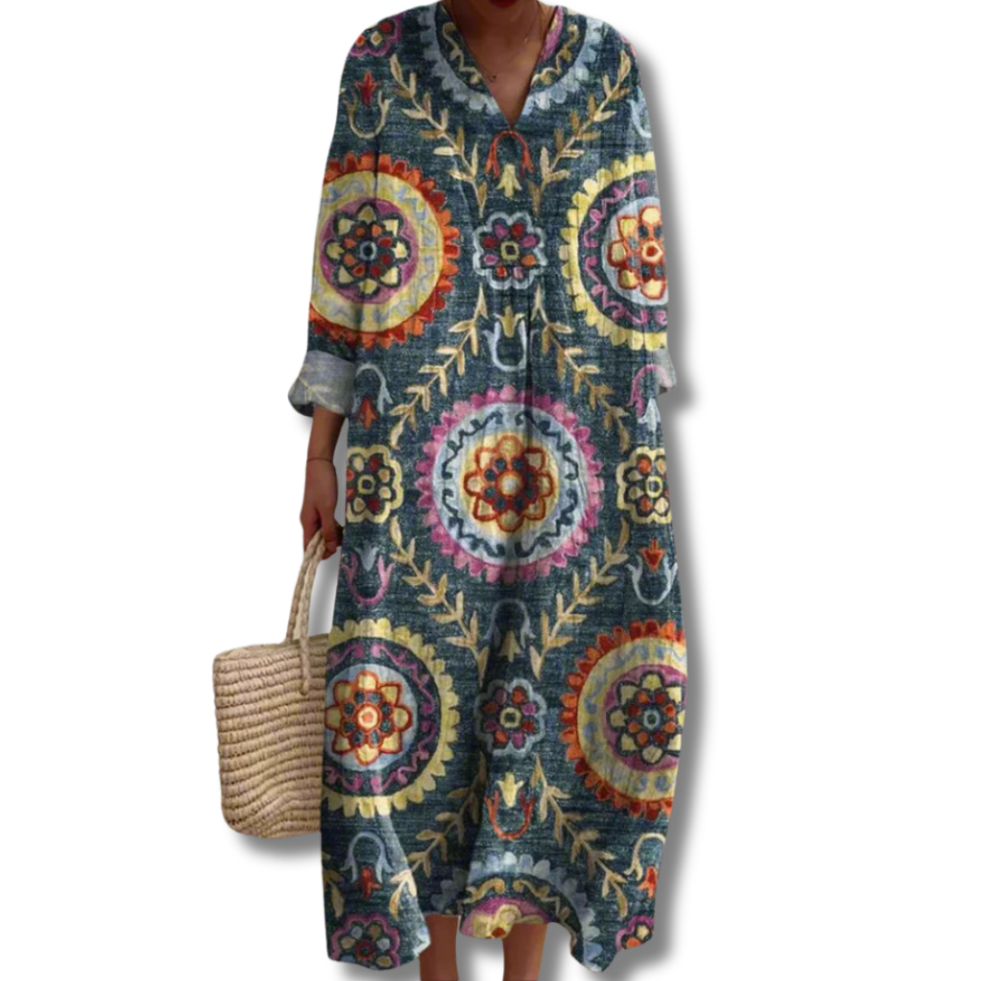 Lily Geometric relaxed fit dress - Elena Harper